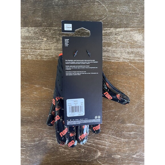 Nike Vapor Jet 7.0 PE Oregon State Beavers Black Football Gloves Size 2XL FN5298 - Picture 9 of 11